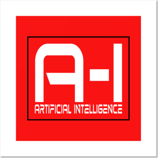 Artifcial Intelligence AI Cool Logo Posters and Art